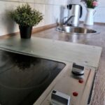 Eigene Küche zur Selbstversorgung in unserem Appartement.
