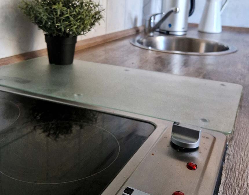 Eigene Küche zur Selbstversorgung in unserem Appartement.